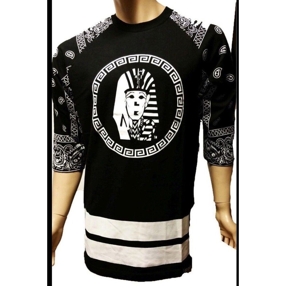 Last Kings Tyga Pharaoh Bandana Graphic Raglan Baseball Tee T-Shirt Men’s Sz L